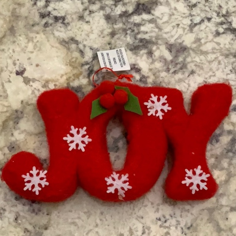 Festive Red JOY Holiday Decoration
